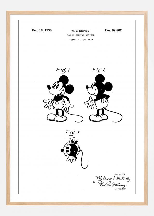 Patent Print - Toy Walt Disney - White Póster