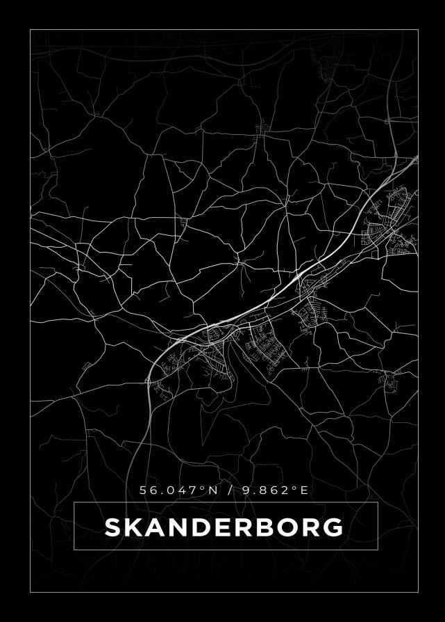 Mapa - Skanderborg - Cartel Negro