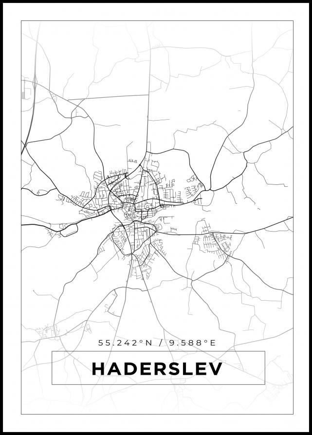 Mapa - Haderslev - Cartel Blanco