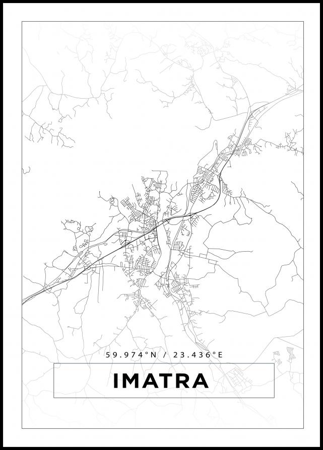 Mapa - Imatra - Cartel Blanco