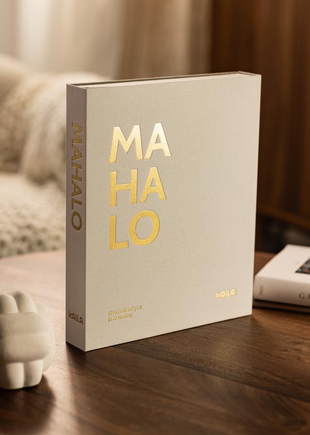 KAILA MAHALO Crema - Coffee Table Photo Álbum (60 Páginas negras / 30 hojas)