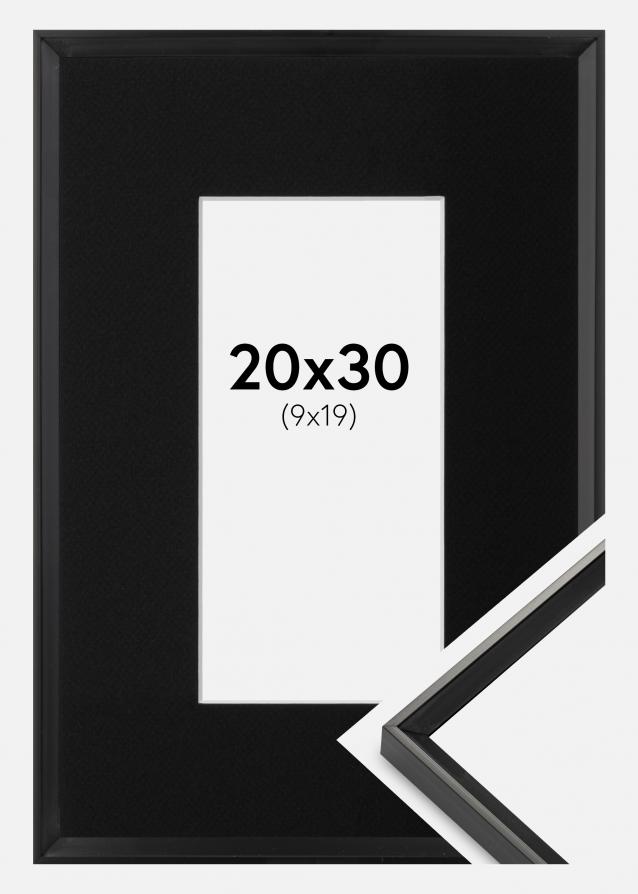 Marco Desire Negro 20x30 cm - Paspartú Negro 10x20 cm