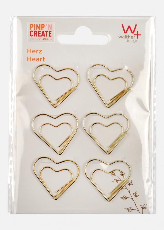 PAC Metálico Paperclip Heart Guld
