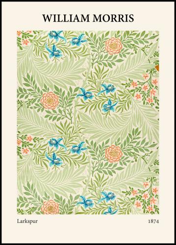 Compra William Morris - Larkspur Póster aquí - BGASTORE.ES