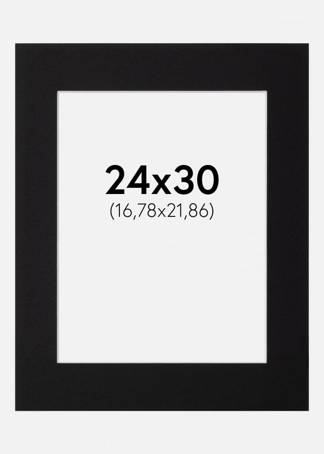 Paspartú Canson Negro (Borde interior blanco) 24x30 cm (16,78x21,86)