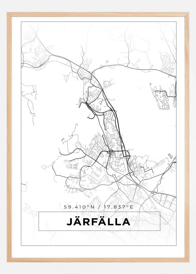 Mapa - Järfälla - Cartel blanco