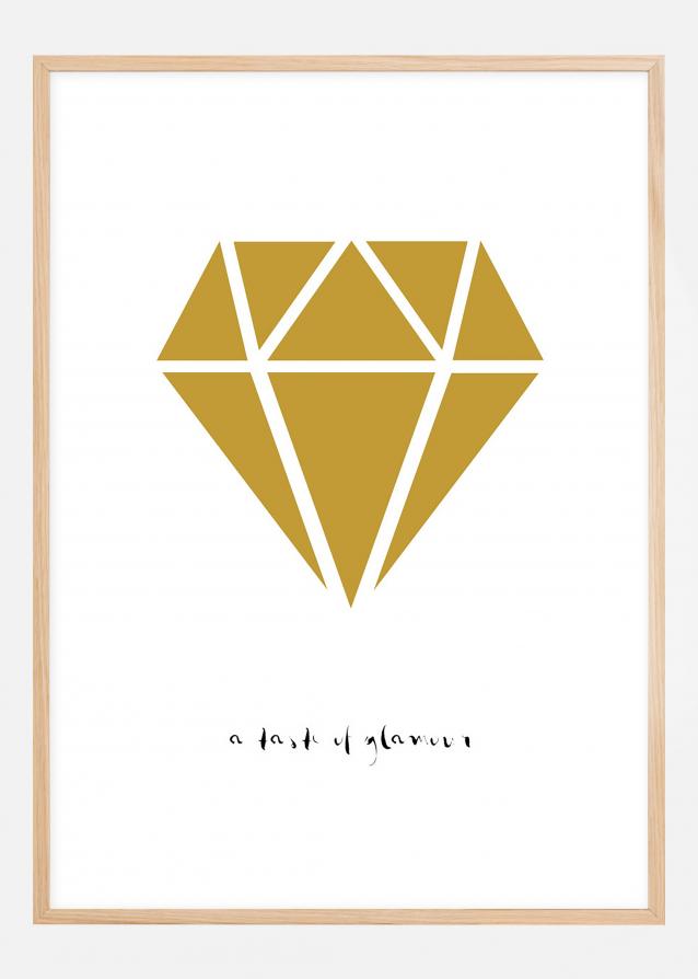 Diamante - Dorado Póster