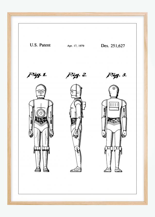 Dibujo de patente - Star Wars - C-3PO Póster