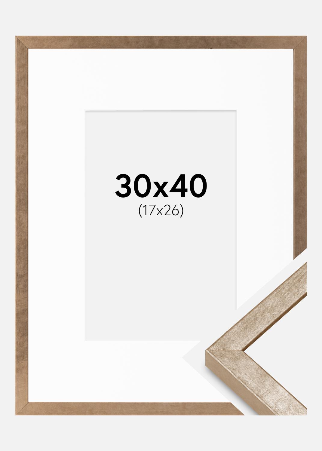 Product Image for Marco Ares Latón 30x40 cm - Paspartús Blanco 18x27 cm