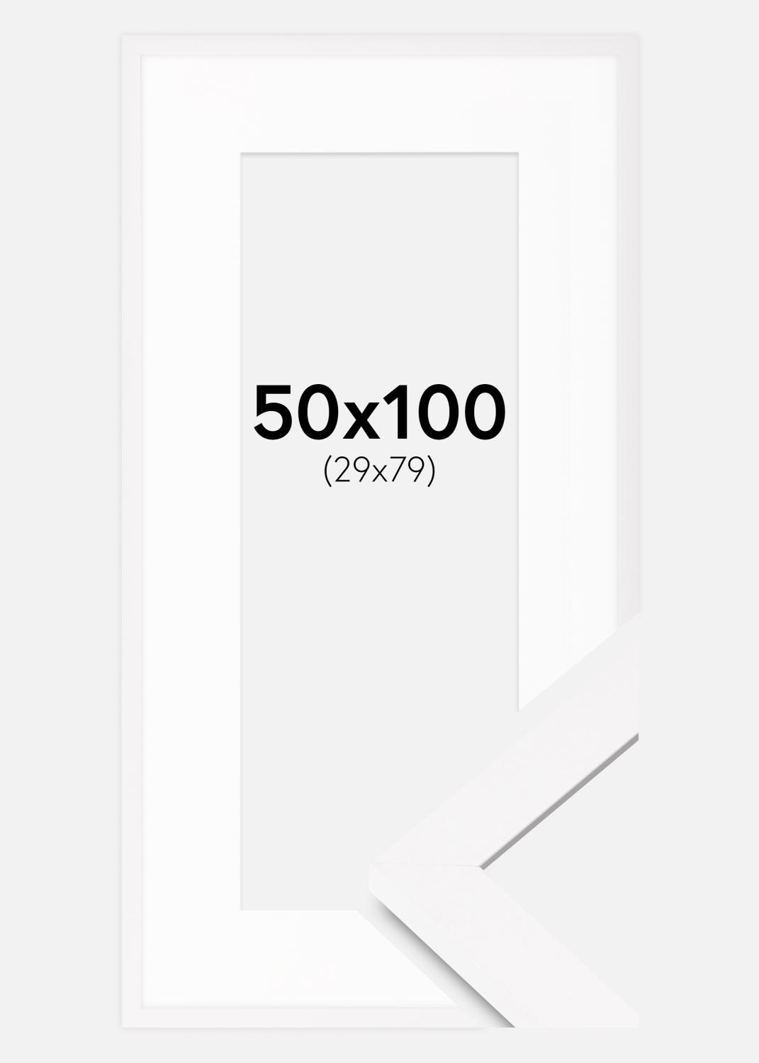 Product Image for Marco BGA Classic Blanco 50x100 cm - Paspartús Blanco 30x80 cm
