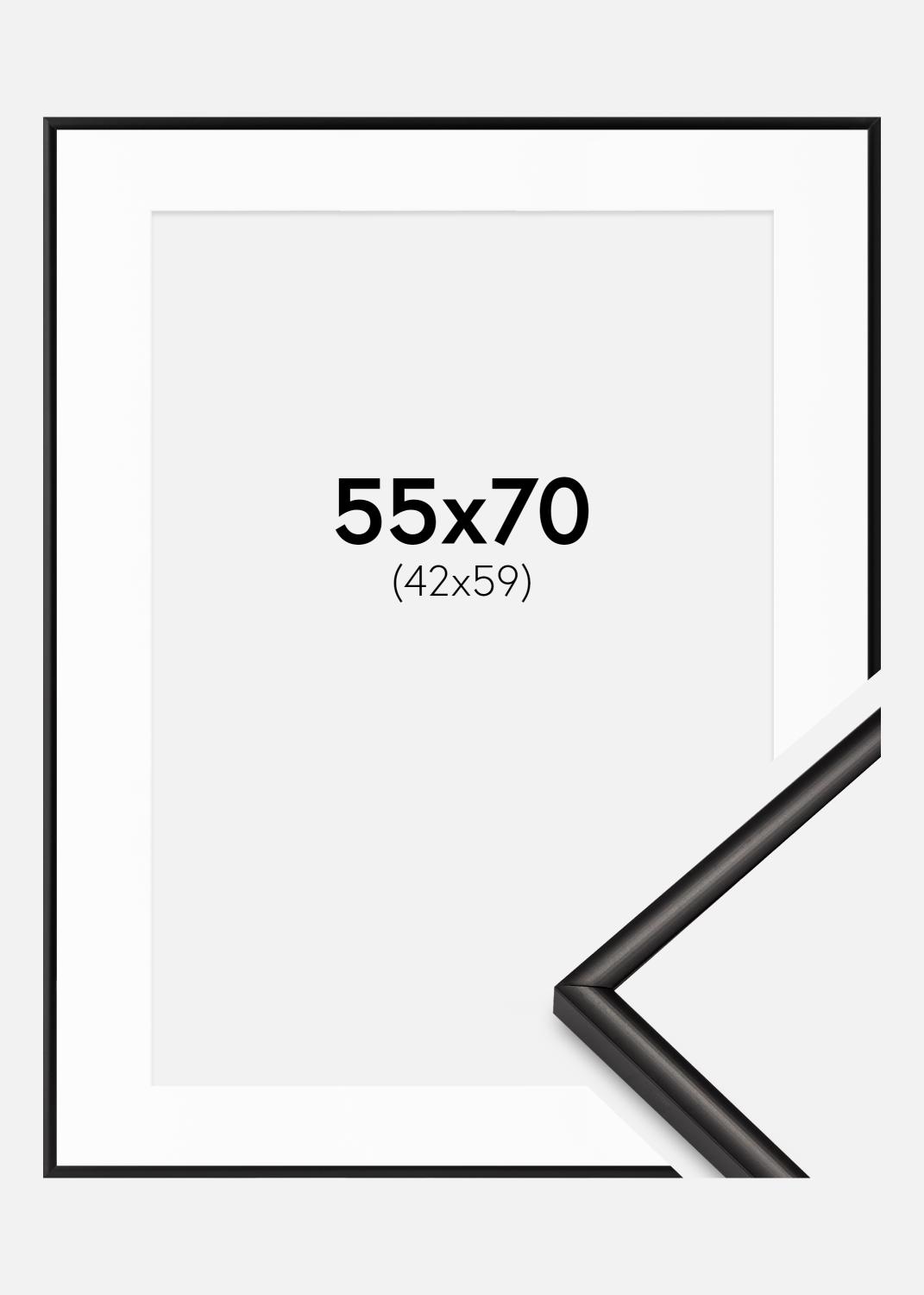 Product Image for Marco Scandi Mate Negro 55x70 cm - Paspartús Blanco 43x60 cm
