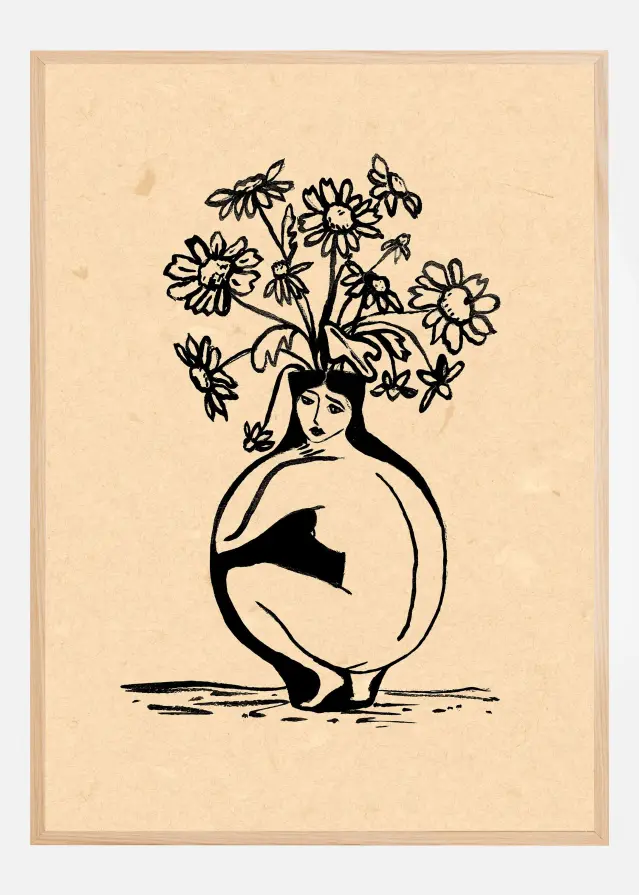 Woman in vase Póster
