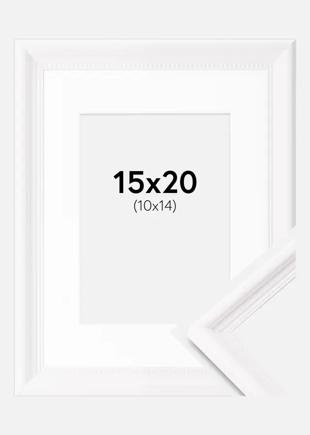Marco Gala Blanco 15x20 cm - Paspartú Blanco 11x15 cm