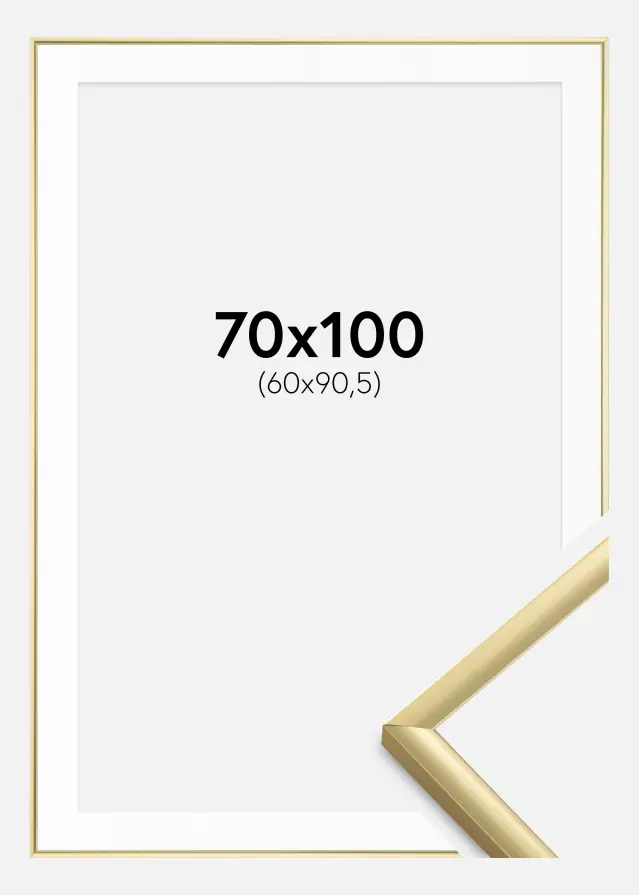 Marco New Lifestyle Dorado 70x100 cm - Paspartú Blanco 61x91,5 cm