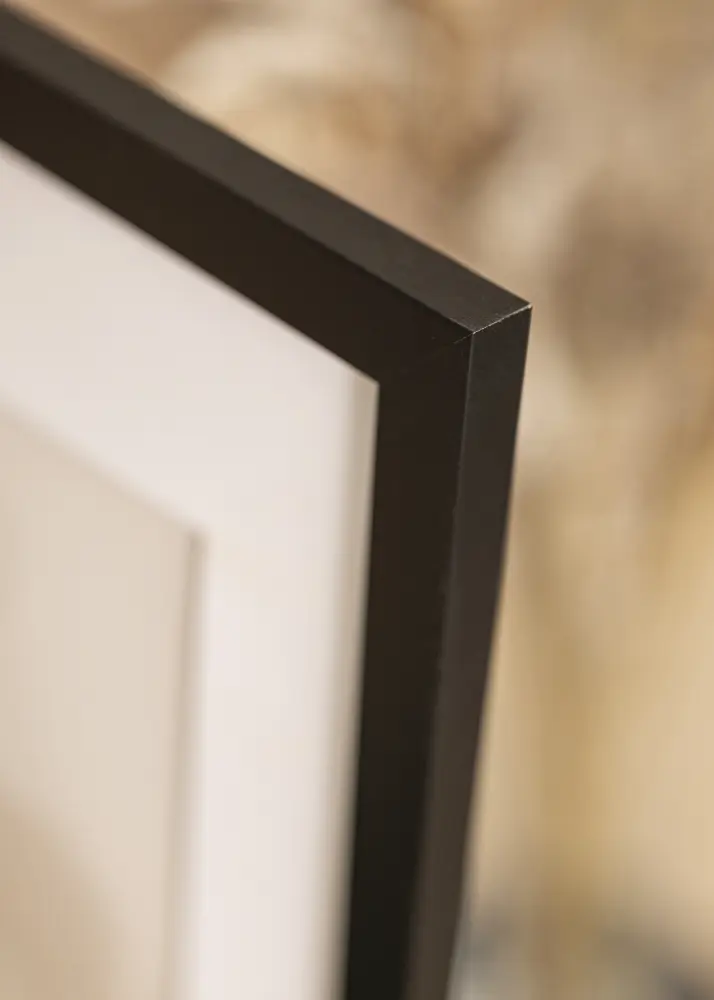 Marco negro madera 35x90 cm - Paspartús Blanco 25x80 cm
