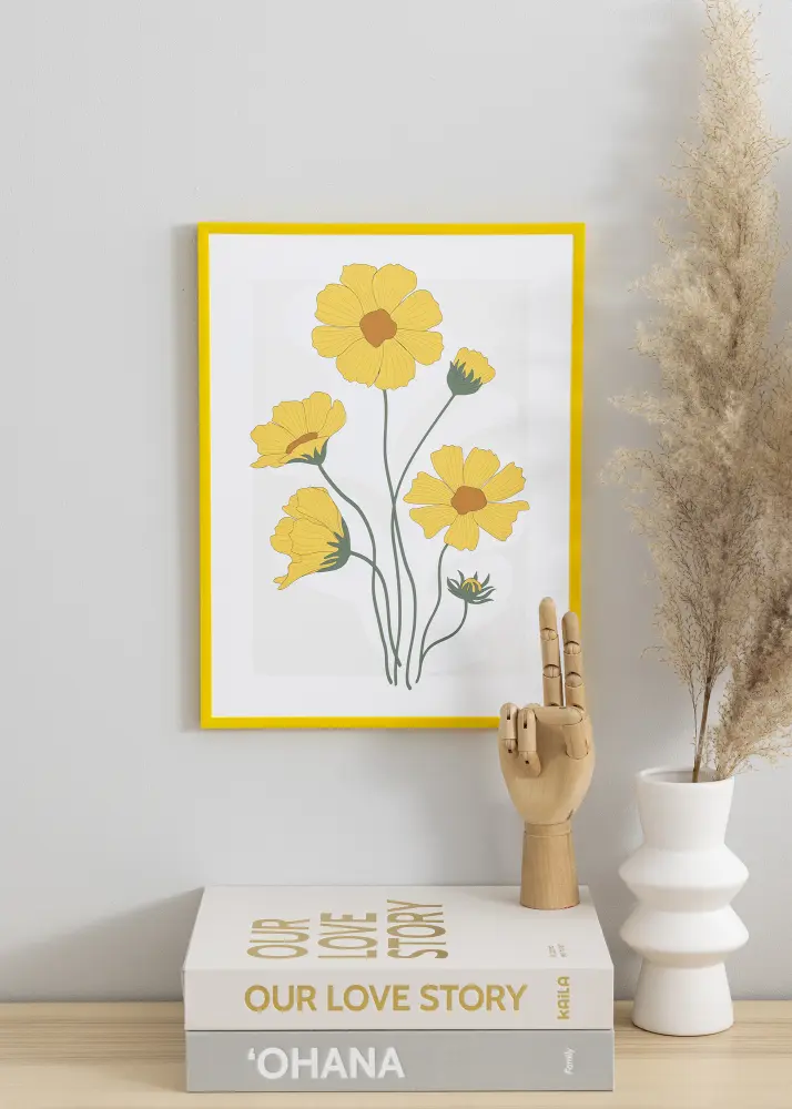 Marco New Lifestyle Amarillo 40x50 cm - Paspartús Blanco 29,7x42 cm