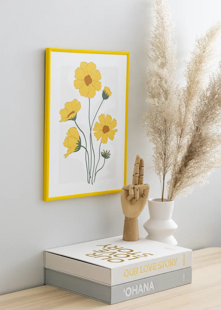Marco New Lifestyle Amarillo 40x50 cm - Paspartús Blanco 29,7x42 cm