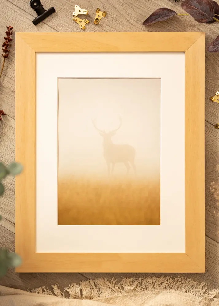 Marco Juno Madera 70x100 cm - Paspartús Blanco 62x93 cm