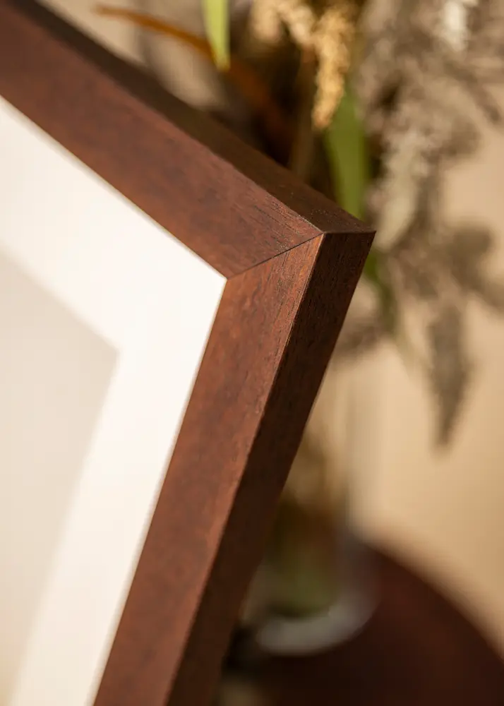 Marco Juno Teak 30x40 cm - Paspartús Blanco 18x27 cm