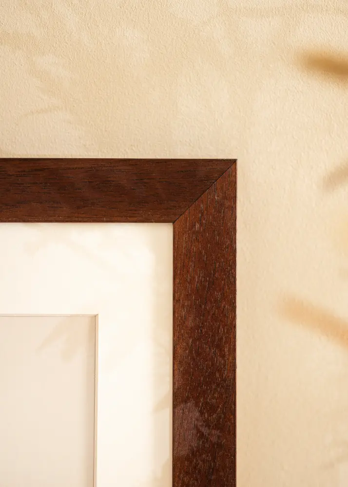 Marco Juno Teak 30x40 cm - Paspartús Blanco 18x27 cm