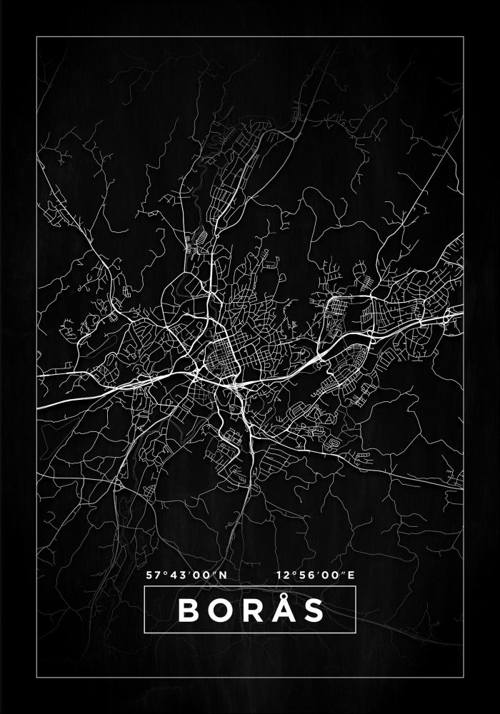 Mapa - Borås - Cartel Negro