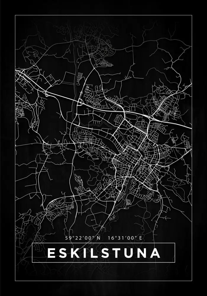 Mapa - Eskilstuna - Cartel Negro