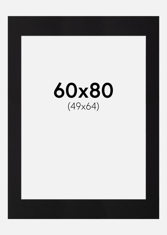 Paspartú Canson Negro (Borde interior blanco) 60x80 cm (49x64)