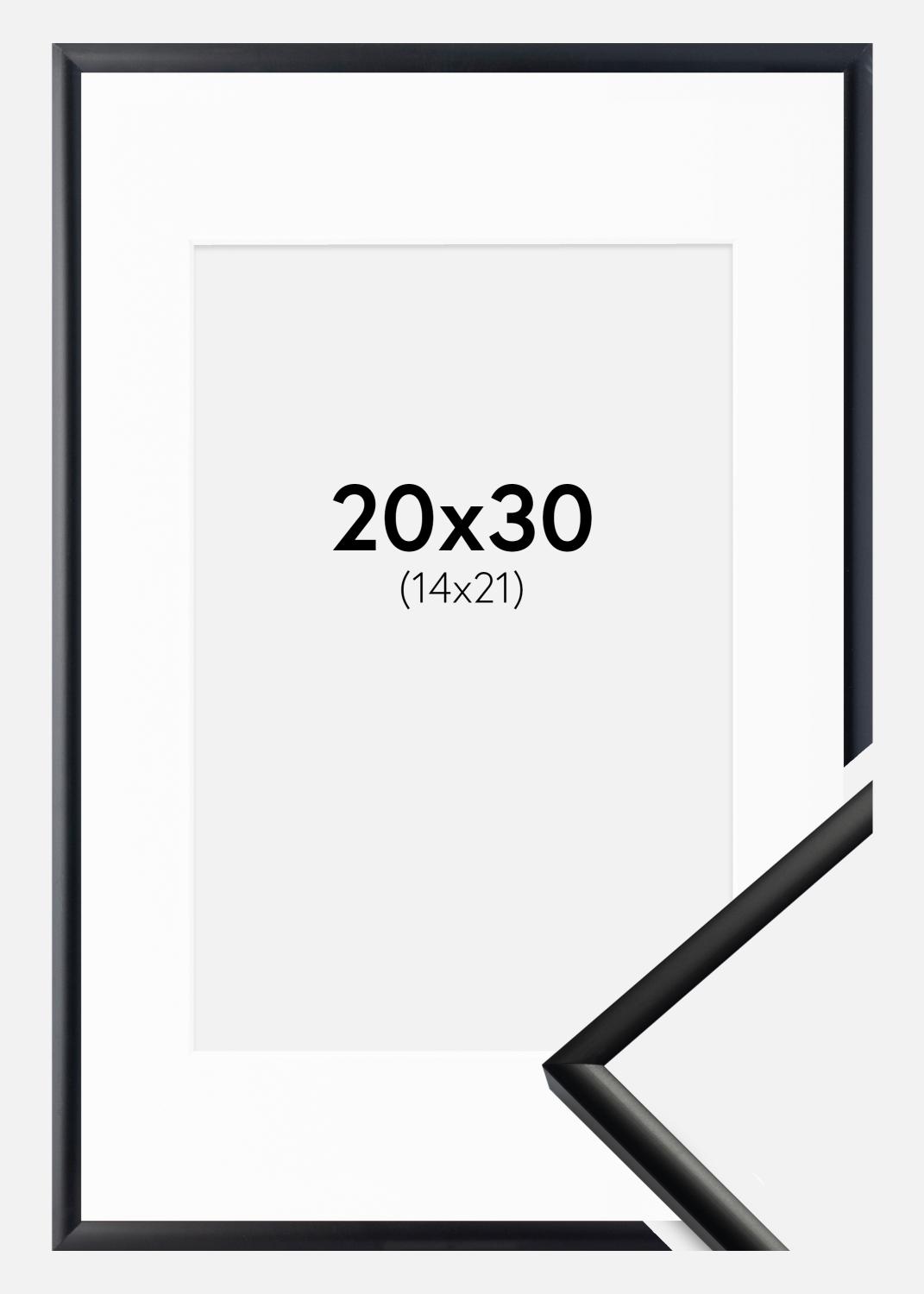 Product Image for Marco New Lifestyle Negro mate 20x30 cm - Paspartú Blanco 15x22 cm
