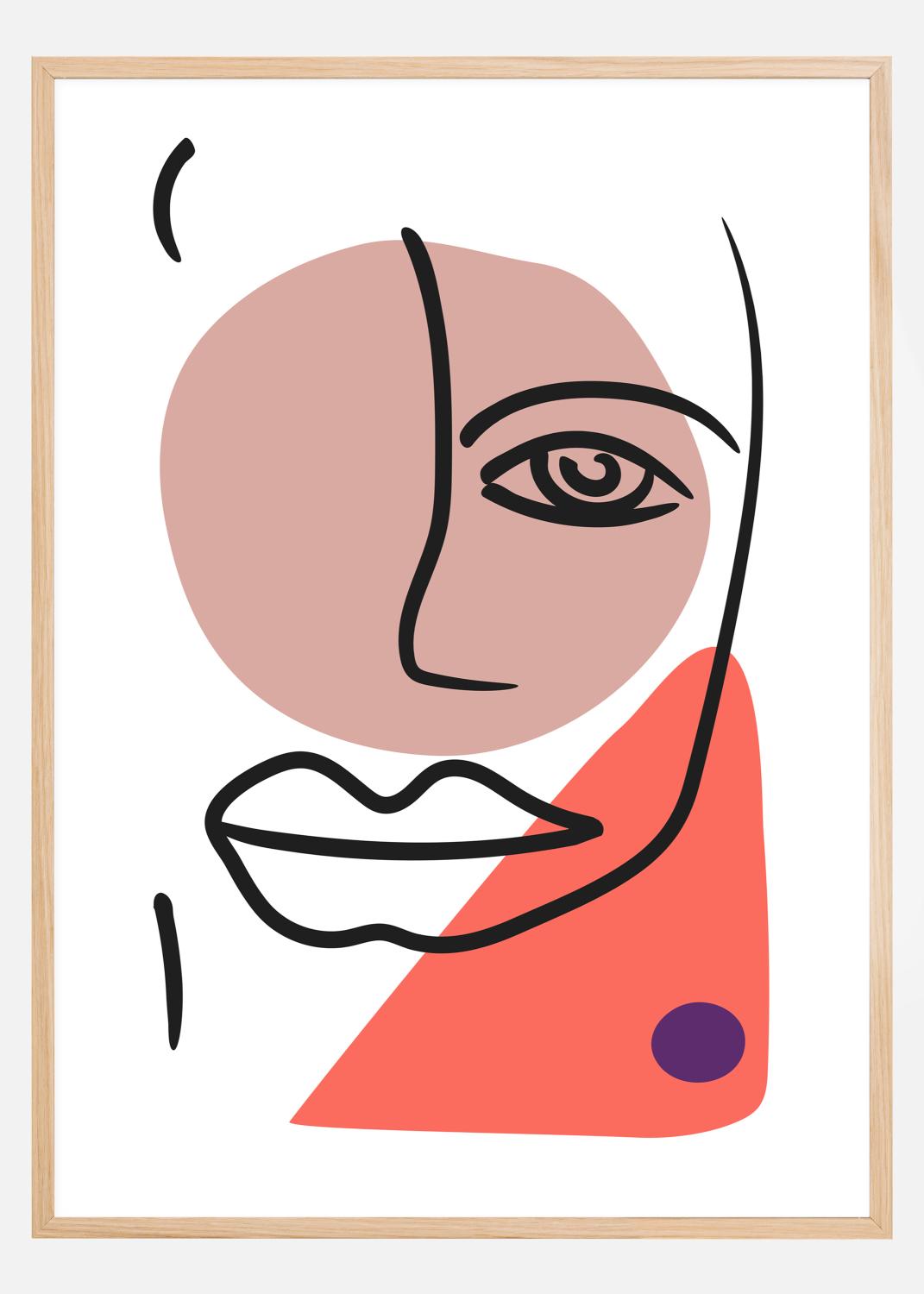 Product Image for Abstract Face - Red II Póster (21x29.7 cm (A4))