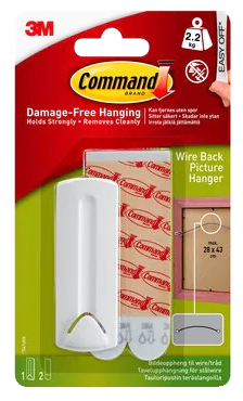 3M Command Tiras para cuadros para Alambre Blanco - 2,2 kg