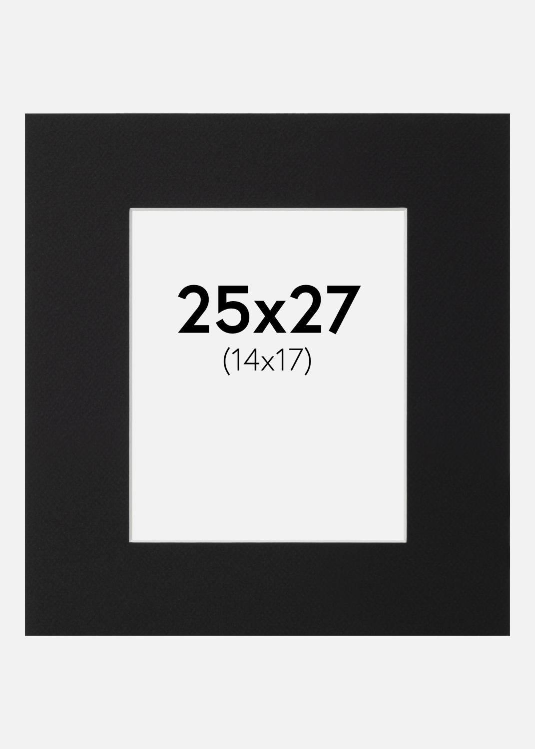 Product Image for Paspartú Negro Estándar (Borde interior blanco) 25x27 cm (14x17)