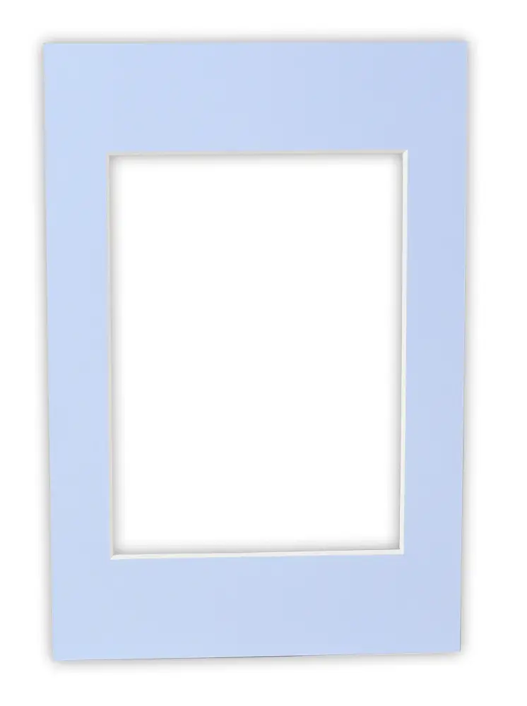 A medida Azul claro Paspartú (Blanco borde interior)