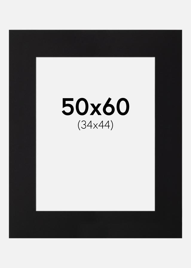 Paspartú Canson Negro (Borde interior blanco) 50x60 cm (34x44)