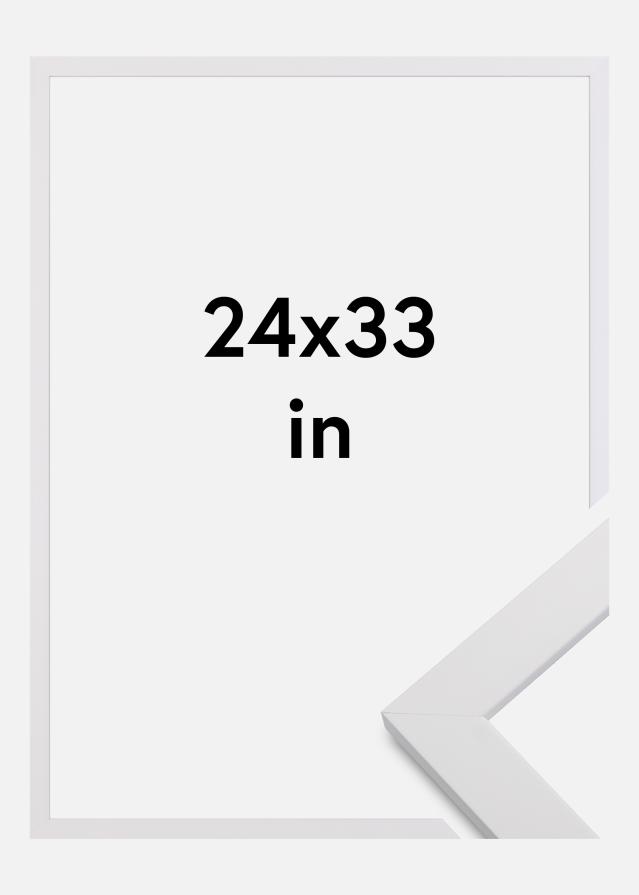 Marco White Wood Vidrio acrílico 24x33 inches (60,96x83,82 cm)