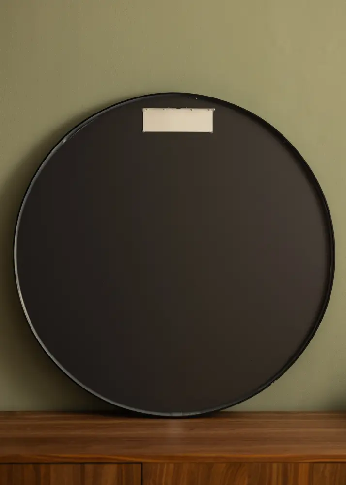 Espejo Madrid Negro 80 cm Ø