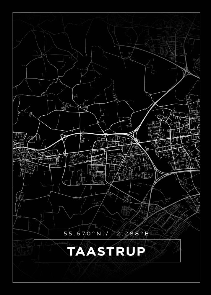 Mapa - Taastrup - Cartel Negro