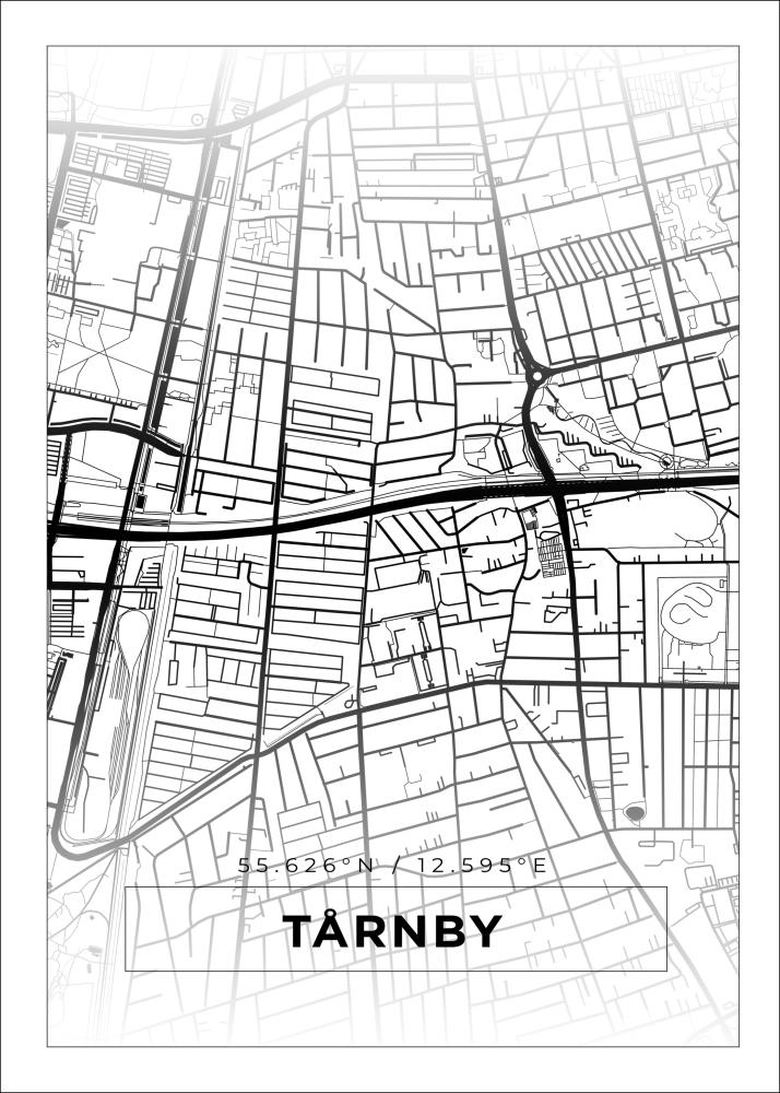 Mapa - Tårnby - Cartel blanco