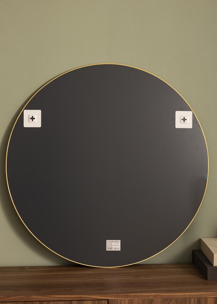 KAILA Round Mirror - Thin Brass 80 cm Ø