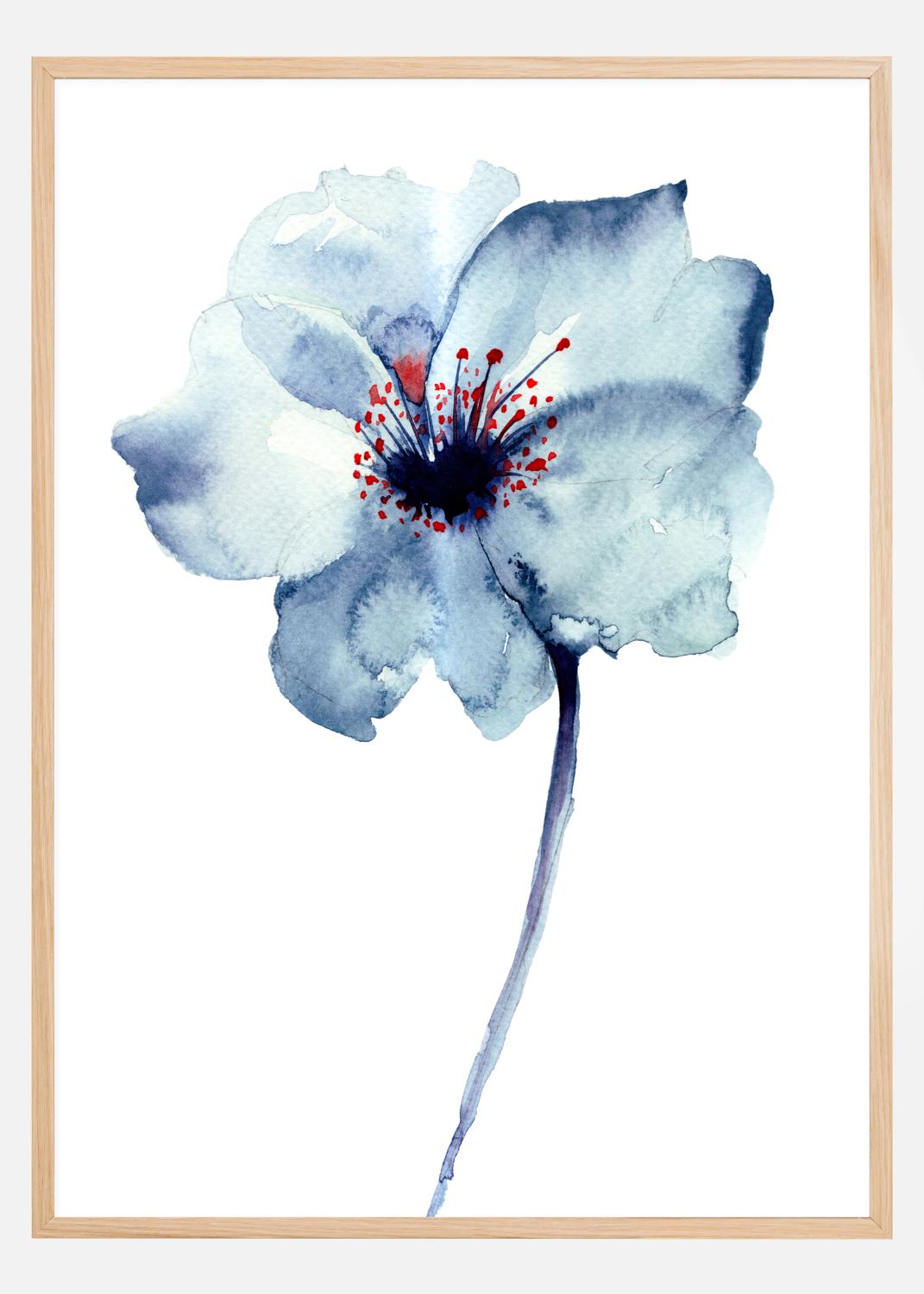 Product Image for Aquarelle Flower - Blue Póster (40x50 cm)