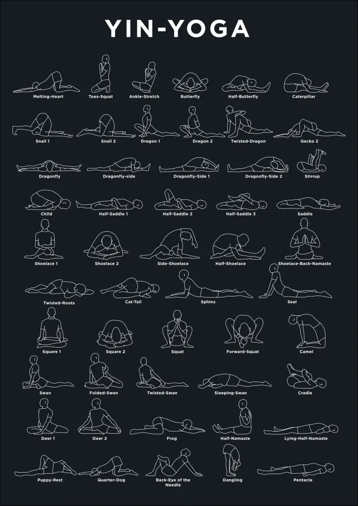 Yoga - Navy Póster
