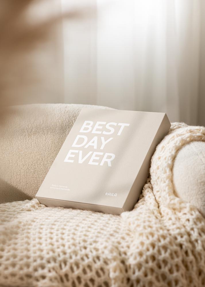 KAILA BEST DAY EVER Creme - Coffee Table Photo Album (60 Páginas negras)