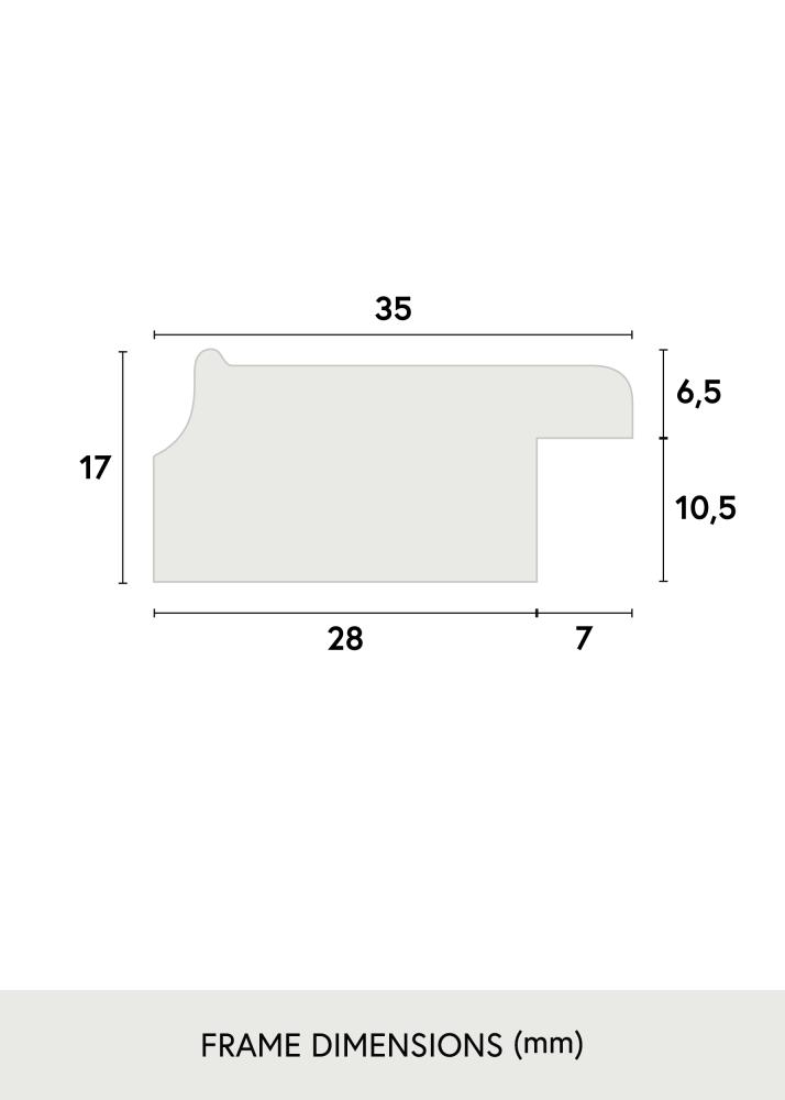 Marco Grace Plateado 40x50 cm - Paspartú Blanco 29,7x42 cm (A3)