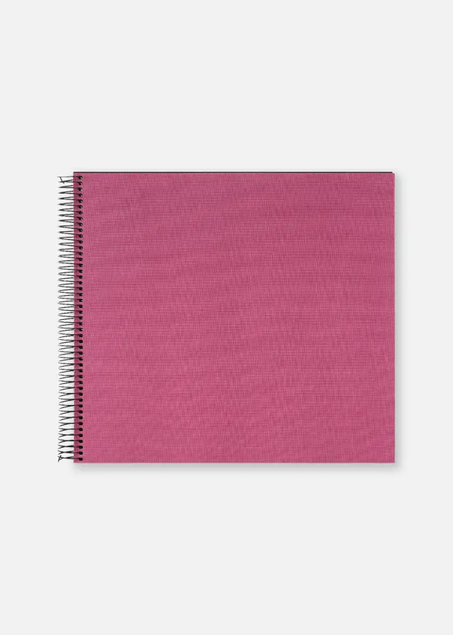 Bella Vista Álbum de espiral Fuchsia - 35x30 cm (40 Páginas negras / 20 hojas)