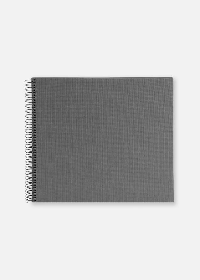 Bella Vista Álbum de espiral Gris - 35x30 cm (40 Páginas negras / 20 hojas)