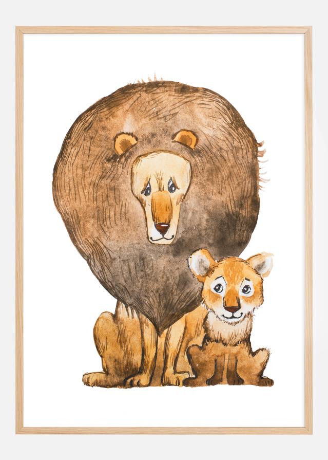 Lion Family Póster