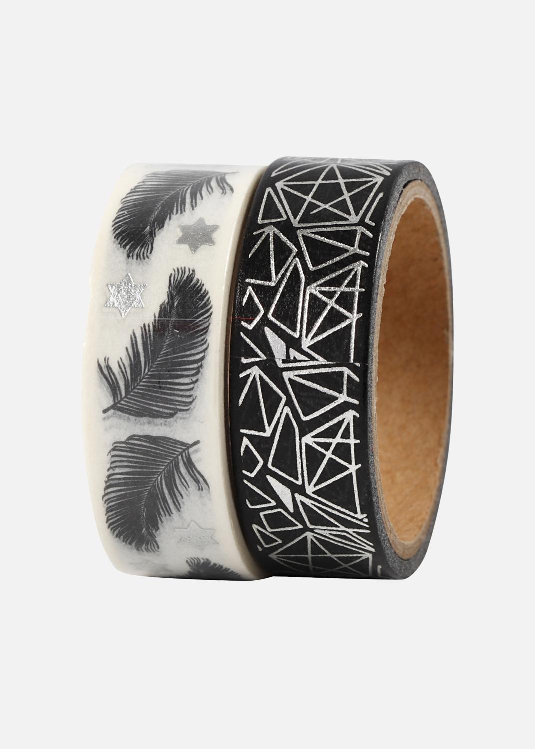 Product Image for Cinta adhesiva Washi Plumas y estampado - 15 mm