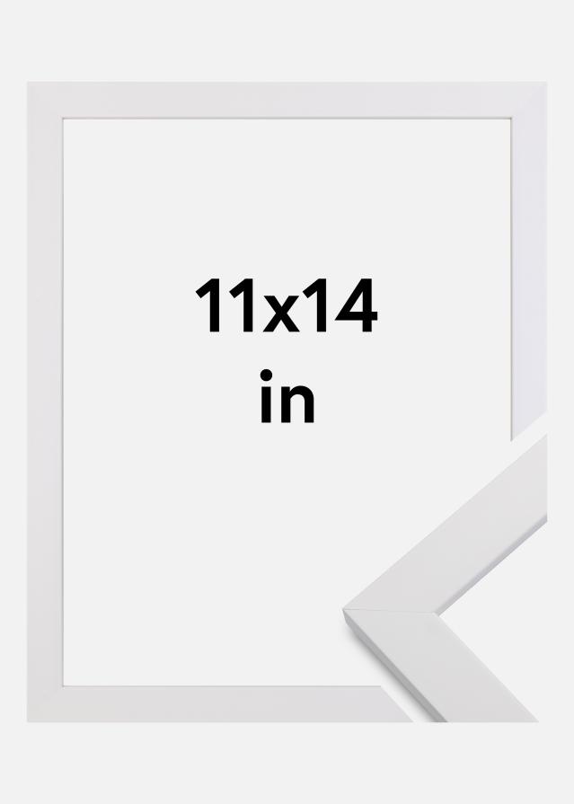 Marco White Wood Vidrio acrílico 11x14 inches (27,94x35,56 cm)