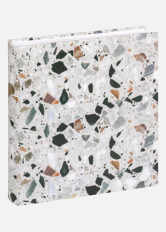 Terrazzo Stone Álbum Negro - 28x29 cm (60 Páginas blancas / 30 hojas)