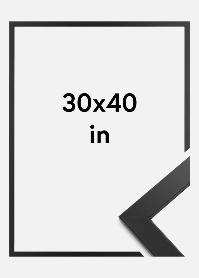 Marco Black Wood Vidrio acrílico 30x40 inches (76,2x101,6 cm)