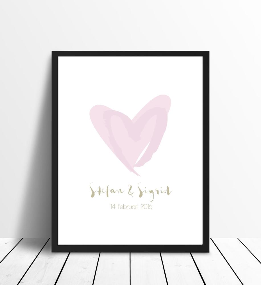 Love Weddingposter Pink